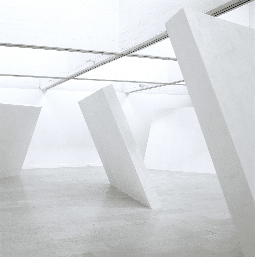 Installation view of sculptures by Ugo Rondinone