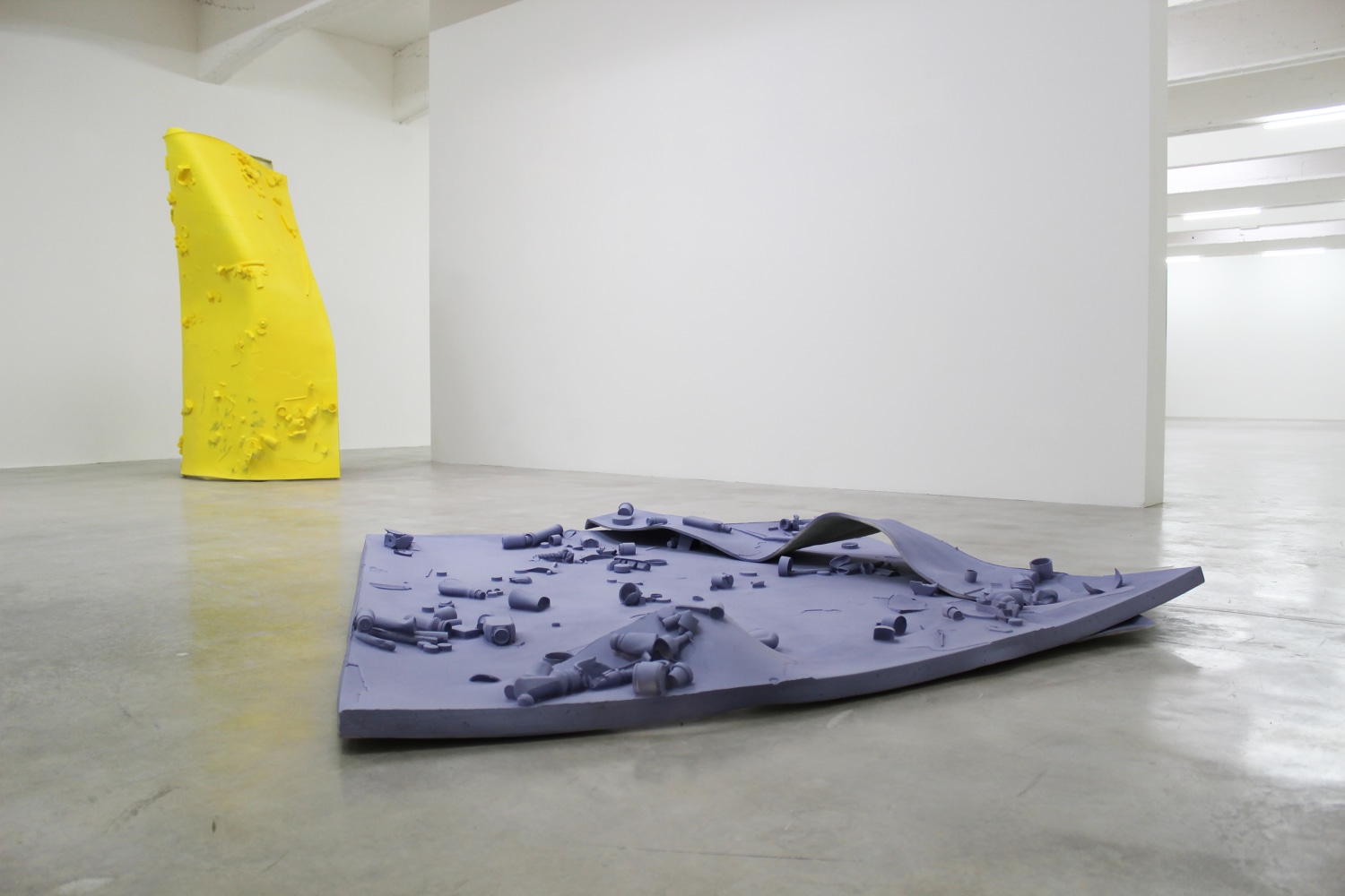 Installation view of sculptures by Alex Hubbard