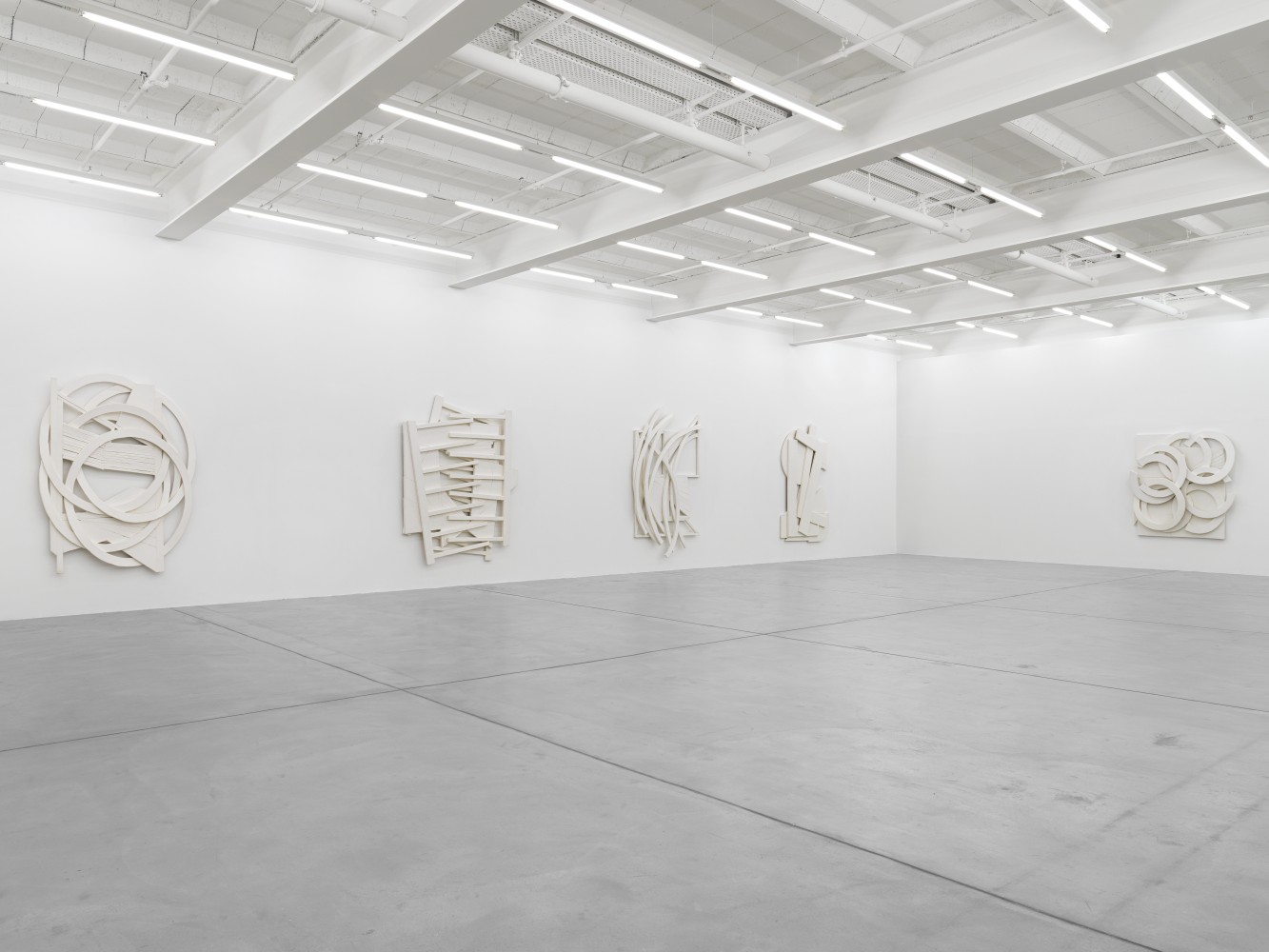 Installation view of Wyatt Kahn wall reliefs
