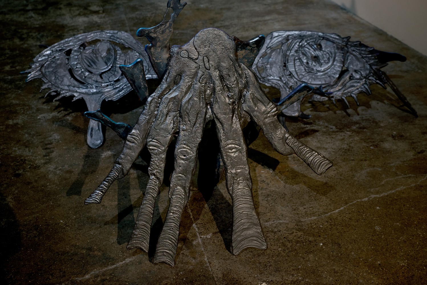 Installation view of sculptures by Jean-Marie Appriou