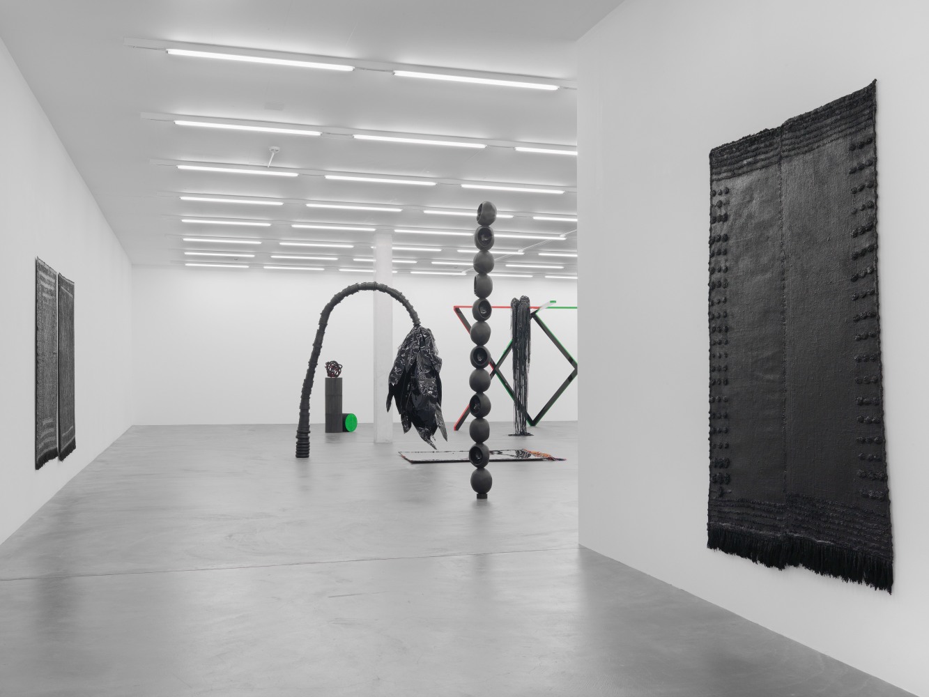 Installation view of sculptures by Eva Rothschild