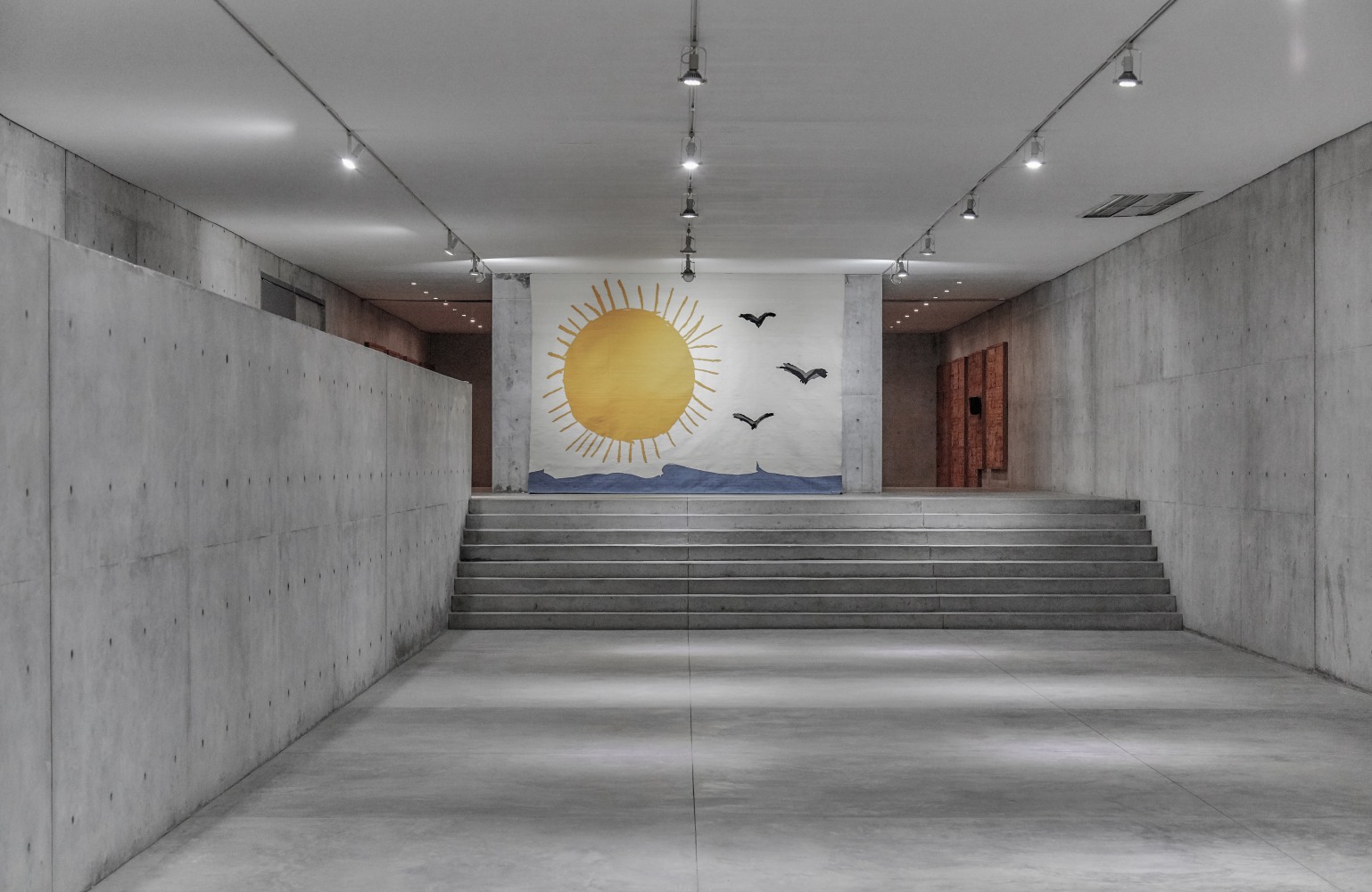 Installation view of painting by Ugo Rondinone