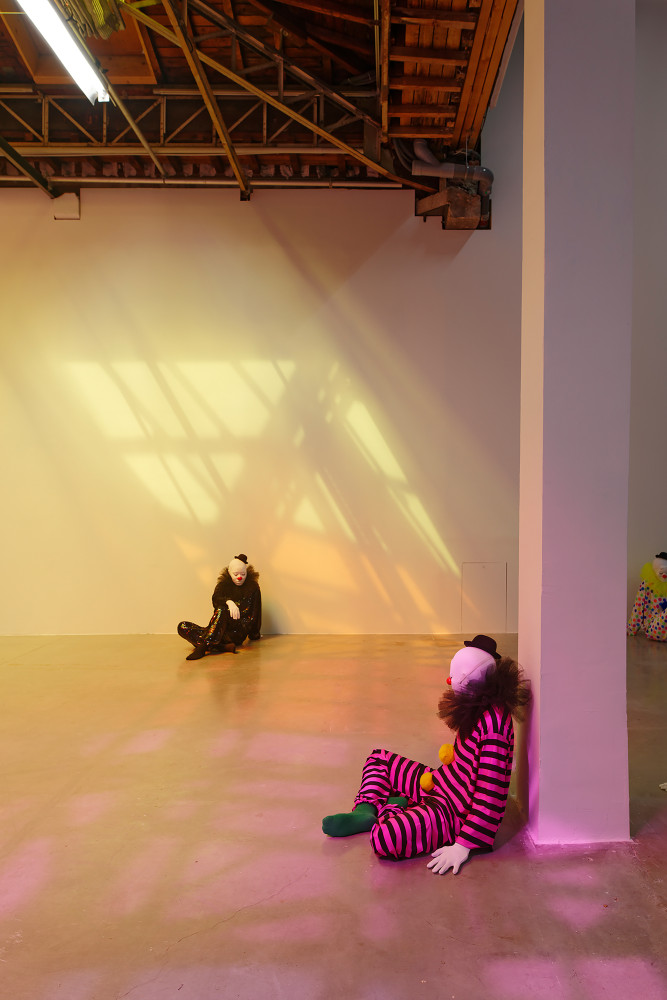 Installation view of sculptures by Ugo Rondinone