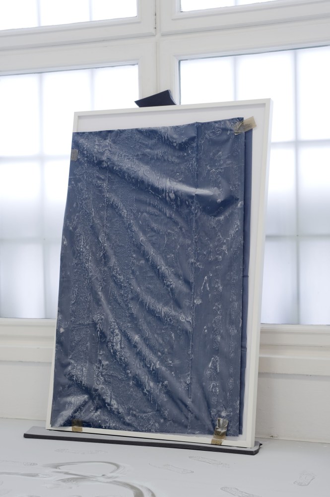 Installation view of sculptures by Matias Faldbakken