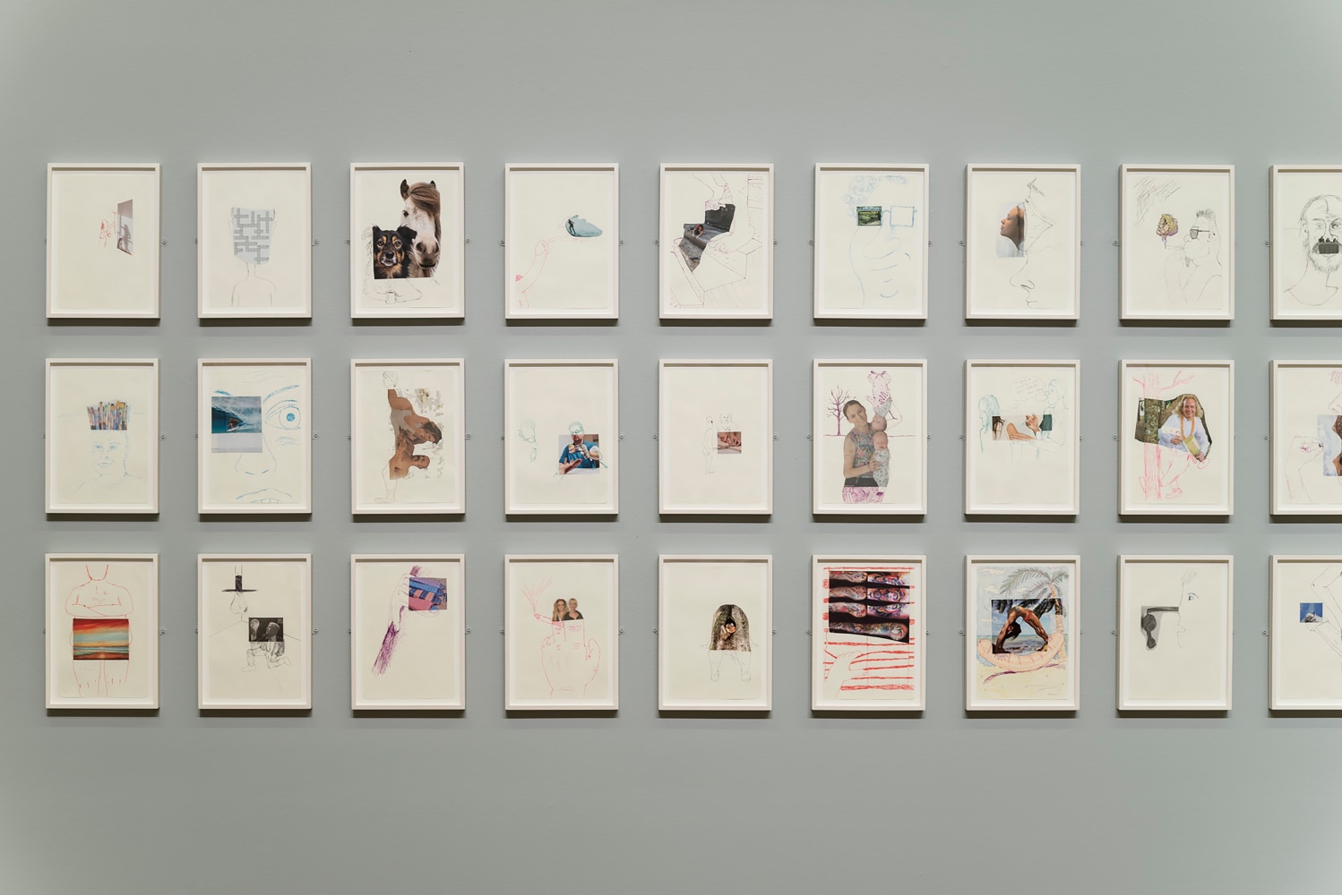 Installation view of paintings by Michael Williams