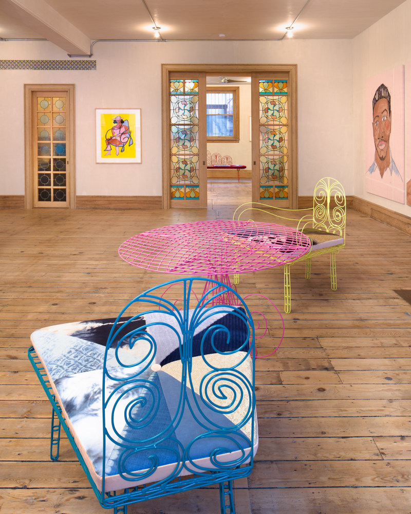 Installation View, Tschabalala Self, The Stage, Eva Presenhuber, New York, NY, 2021