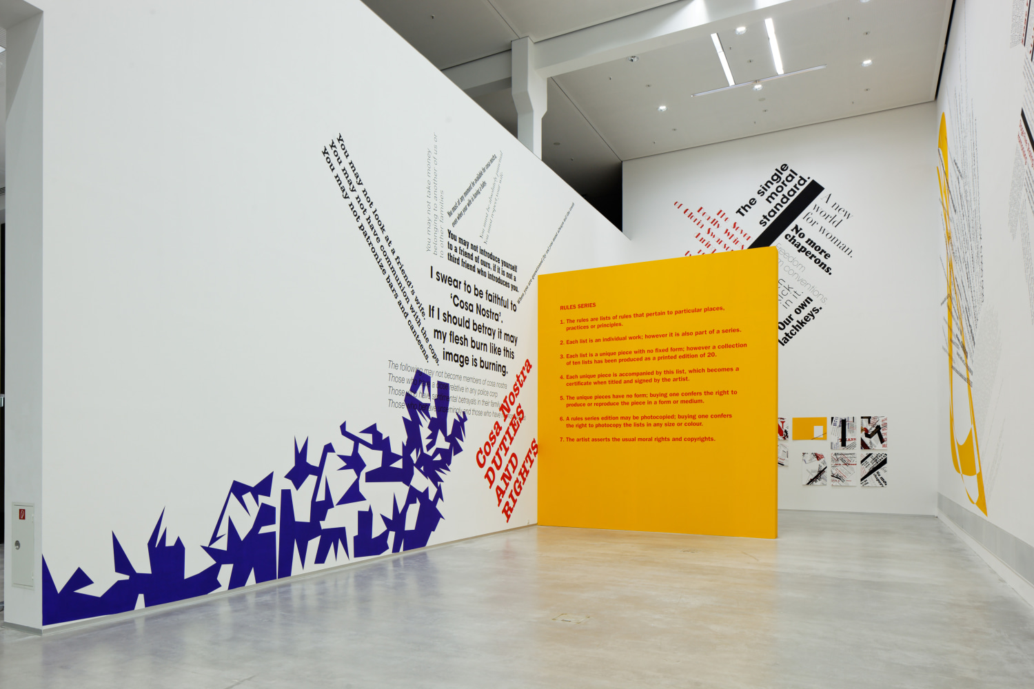 Installation view of sculptures by Angela Bulloch