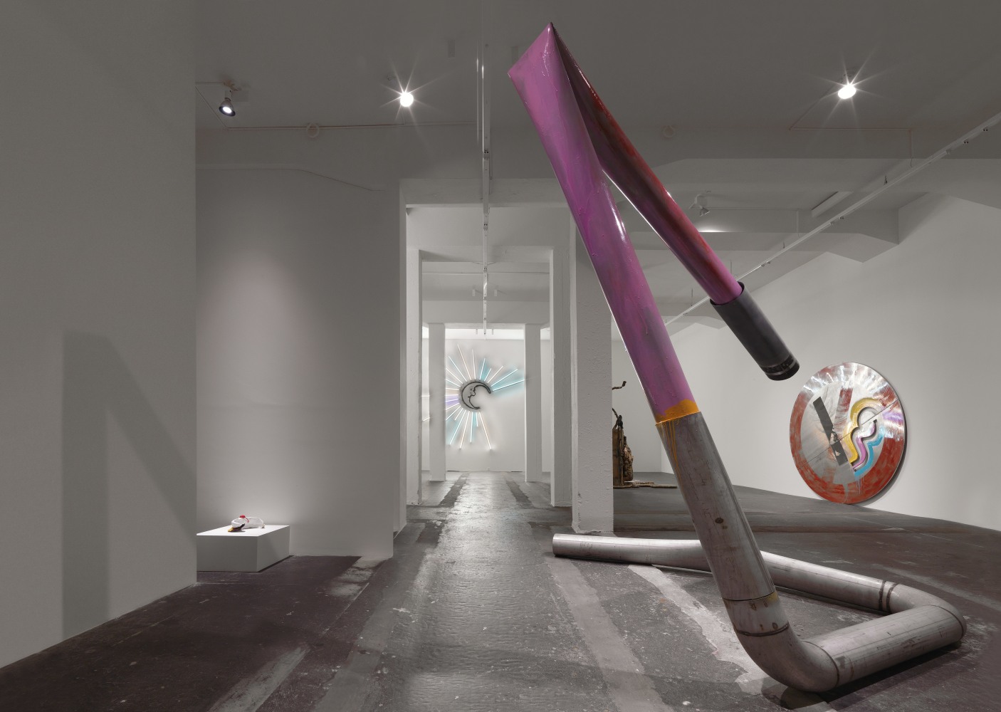 Installation view of Mark Handforth sculptures exhibition