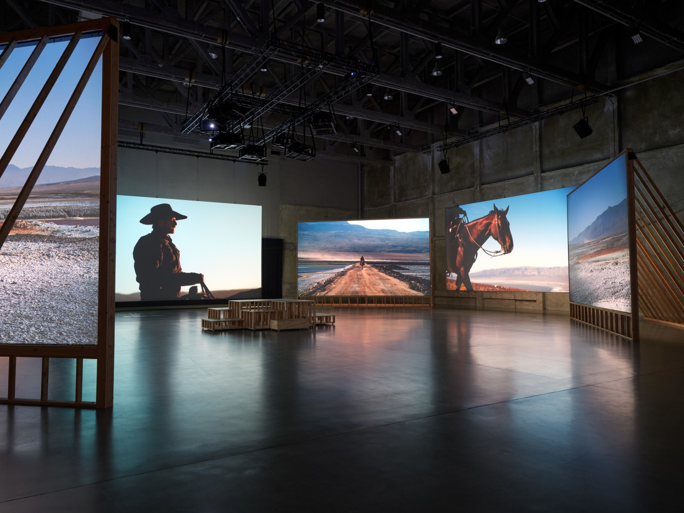 Installation view, Doug Aitken, Lightscape, Marciano Art Foundation, Los Angeles, 2024