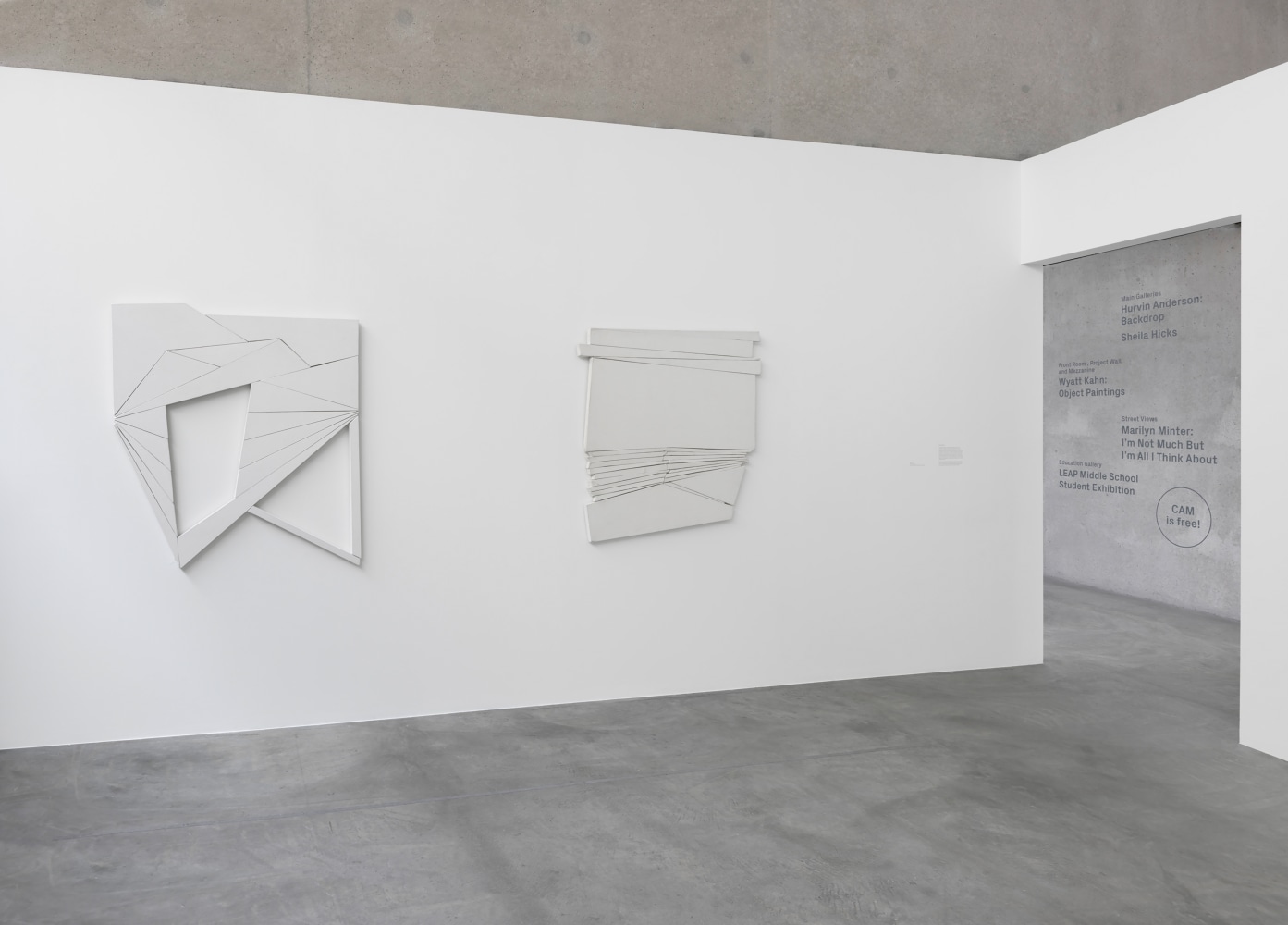 Installation view of works by Wyatt Kahn