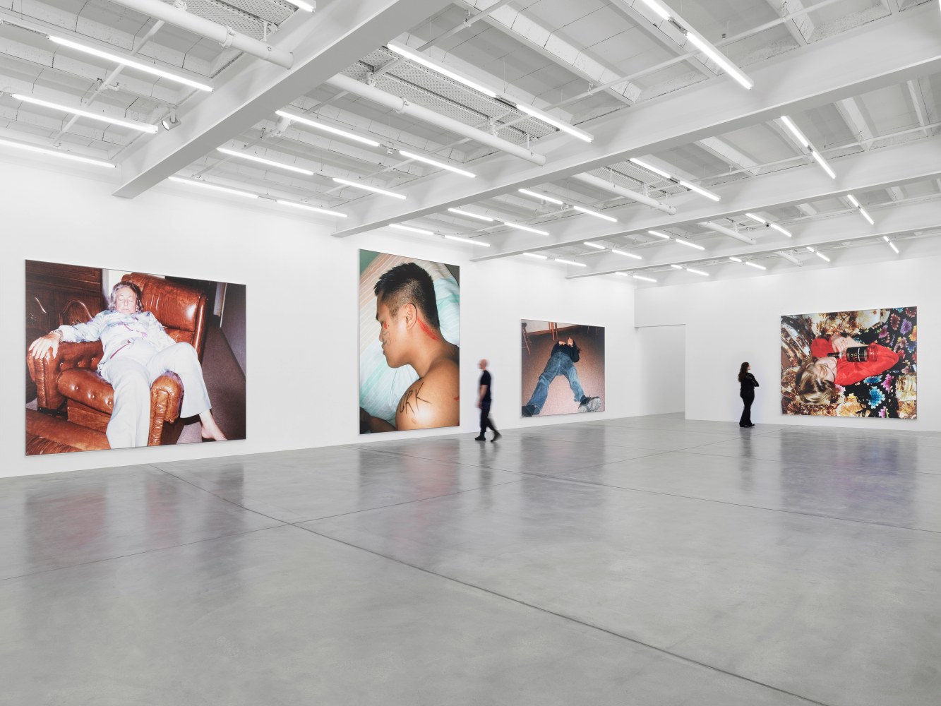 Installation view, Steven Shearer, The Golden Recline, Galerie Eva Presenhuber, Maag Areal, Zurich, 2025