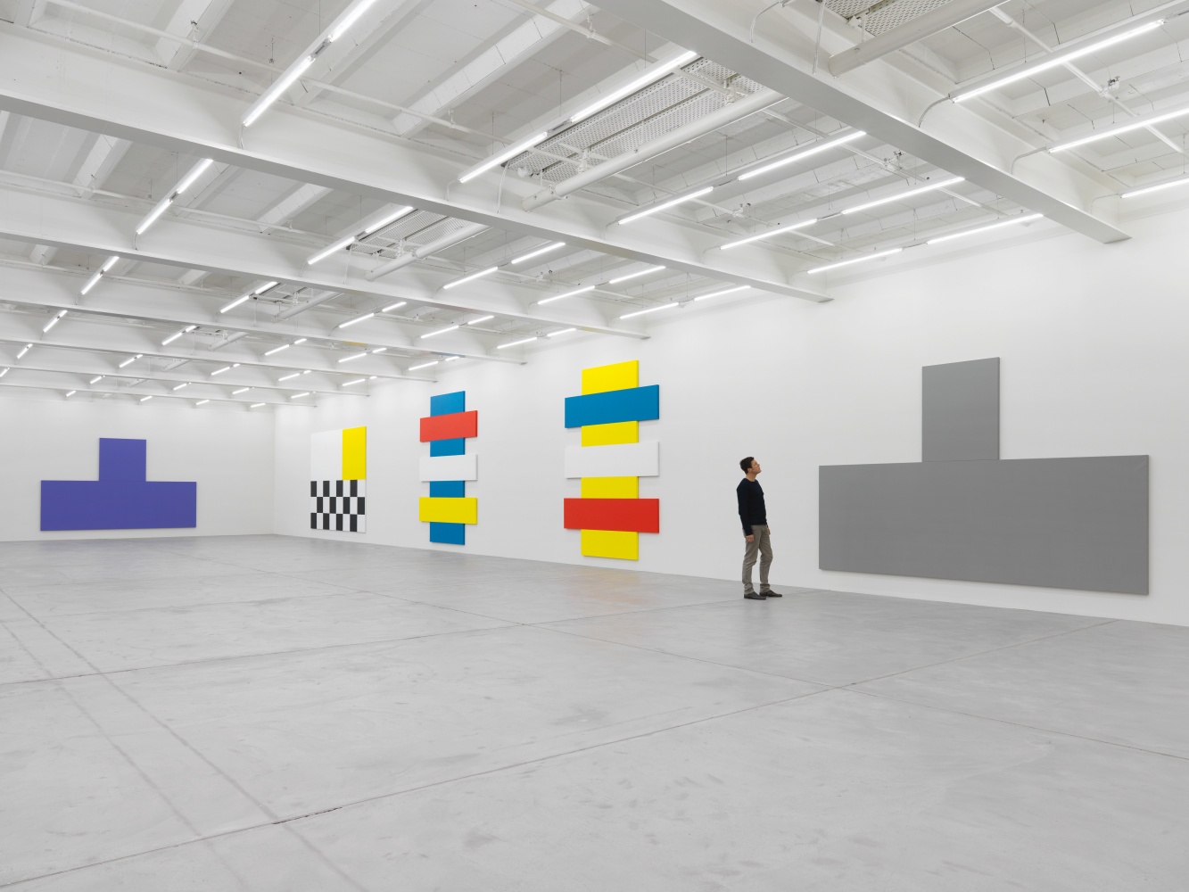 Installation view of Joe Bradley painting exhibition