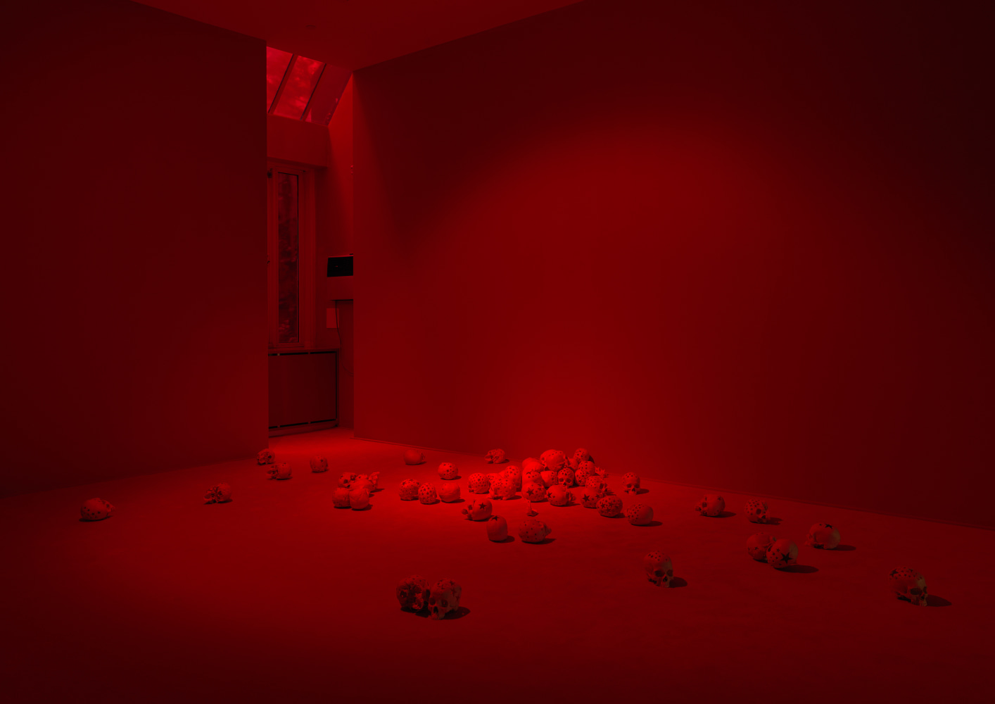 Installation view of Douglas Gordon film and installation exhibition