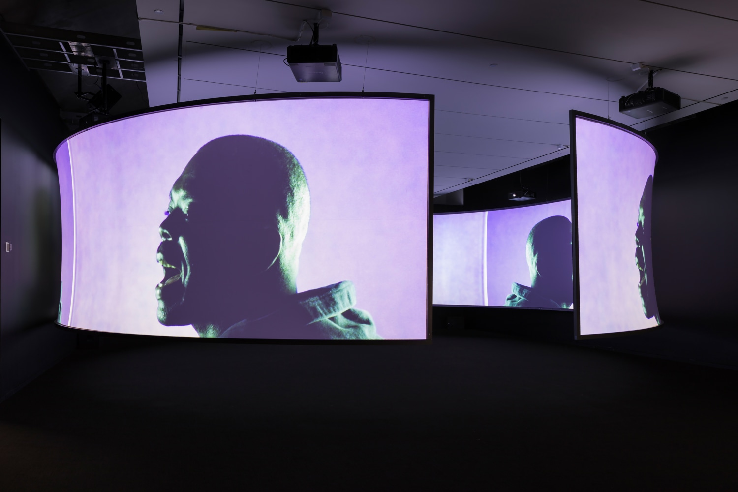 Installation view of Works by Doug Aitken