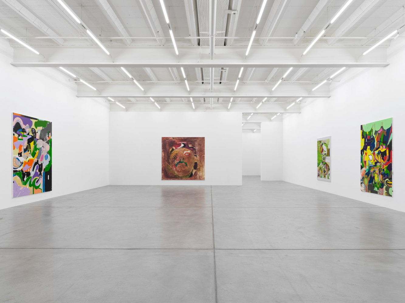 Installation view of Michael Williams paintings exhibition