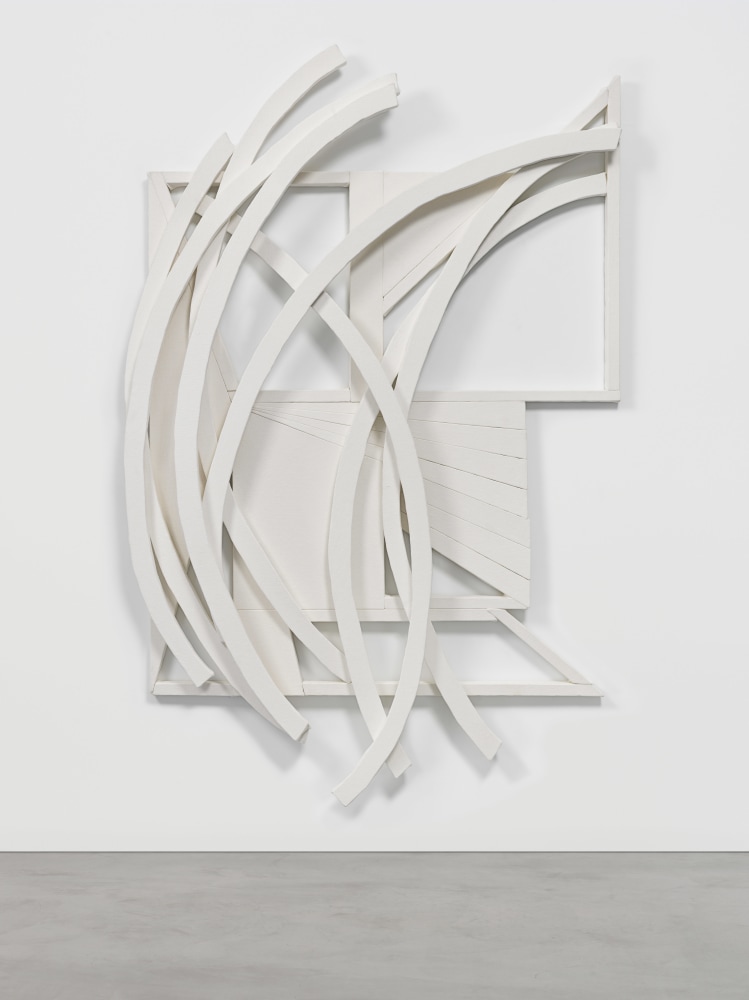 Wall relief by Wyatt Kahn A Month Away 2020 Linen on linen on panel 250 x 170 x 18 cm / 98 1/2 x 67 x 7 in