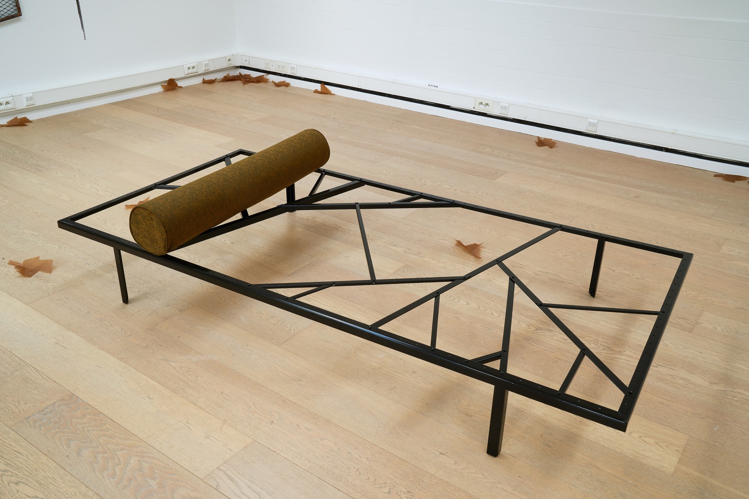 Installation view of sculptures by Martin Boyce