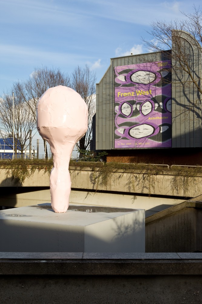 Installation view of works by Franz West