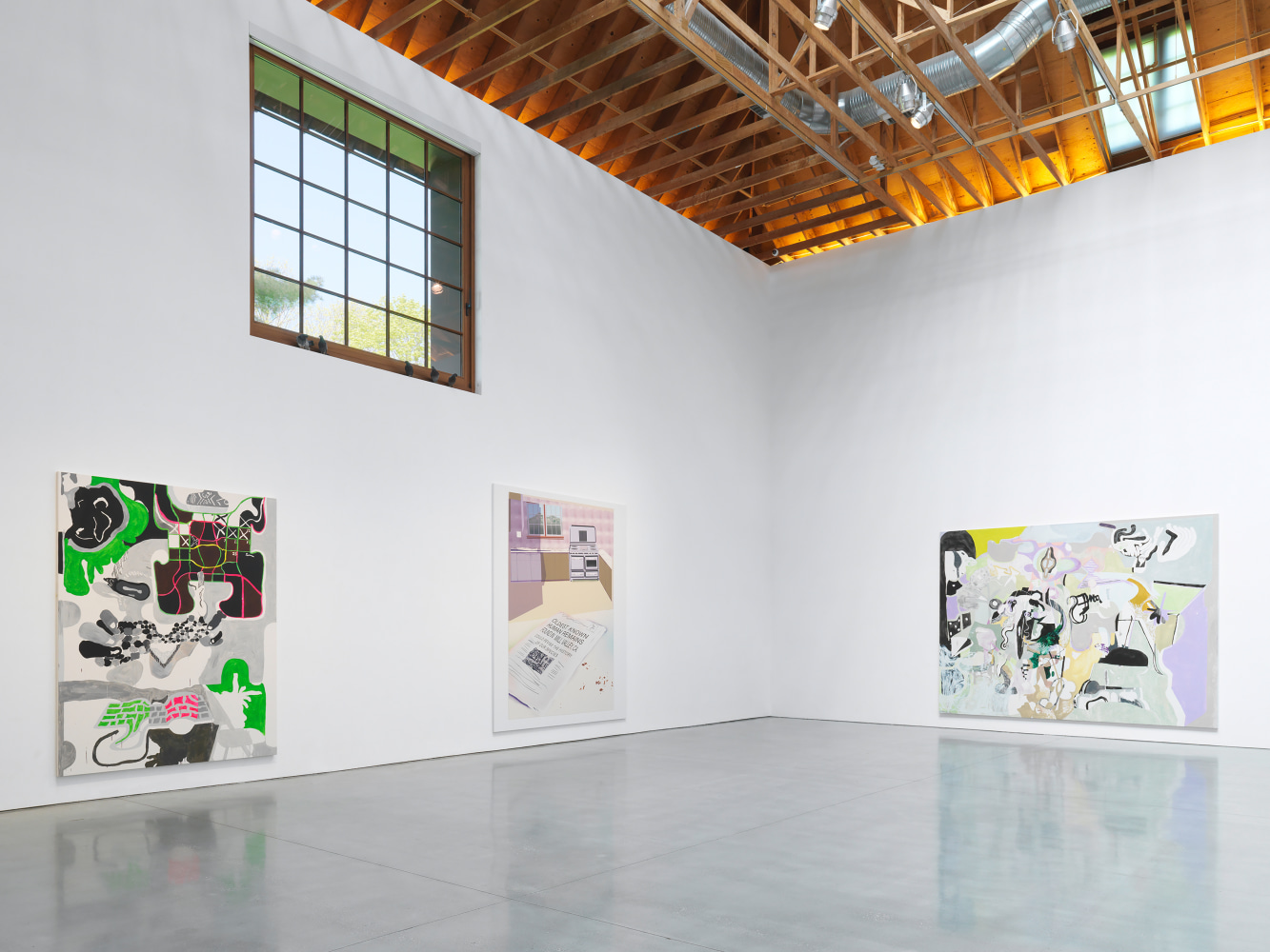 Installation views of paintings by Michael Williams