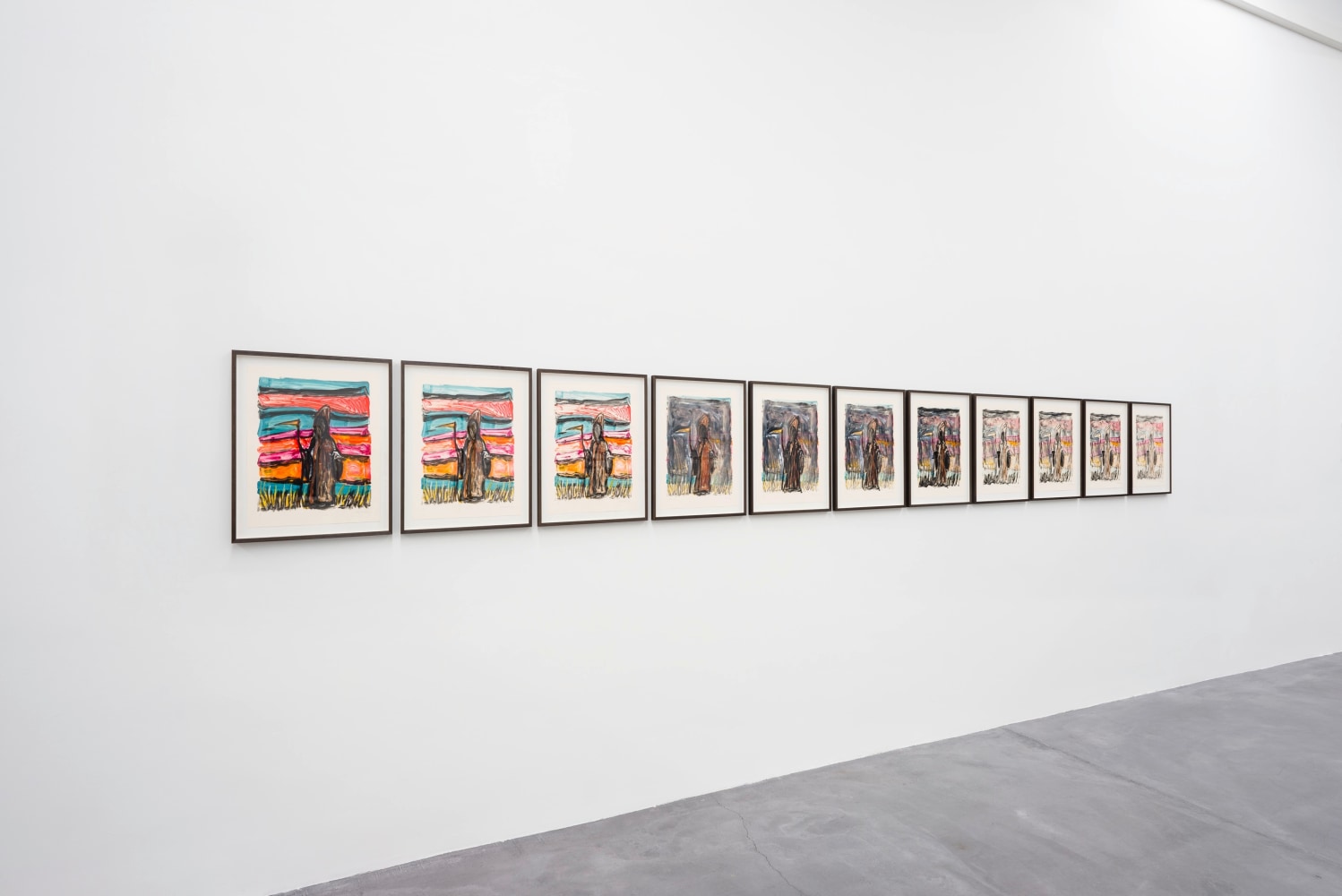 Installation view, Works on Paper, Galerie Eva Presenhuber, L&amp;ouml;wenbr&amp;auml;u Areal, Zurich, 2015