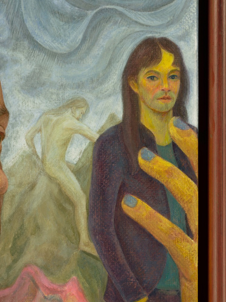 Figurine Peddler

2025

Oil on jute in artist&amp;rsquo;s frame

Image 53 x 42.5 x 2 cm / 20 7/8 x 16 3/4 x 7/8 in

Frame 72 x 61.5 x 4.5 cm / 28 3/8 x 24 1/4 x 1 3/4 in

&amp;copy; Steven Shearer