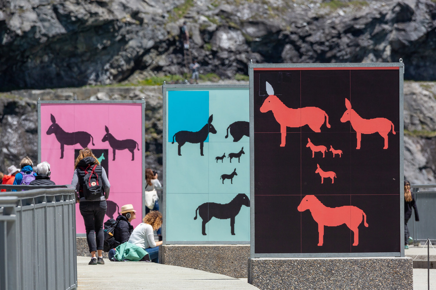 Installation view of works by Valentin Carron