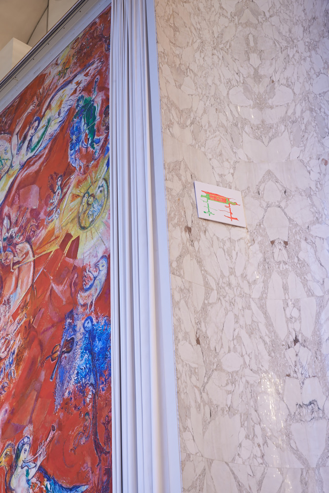 Installation view of paintings by Michael Williams