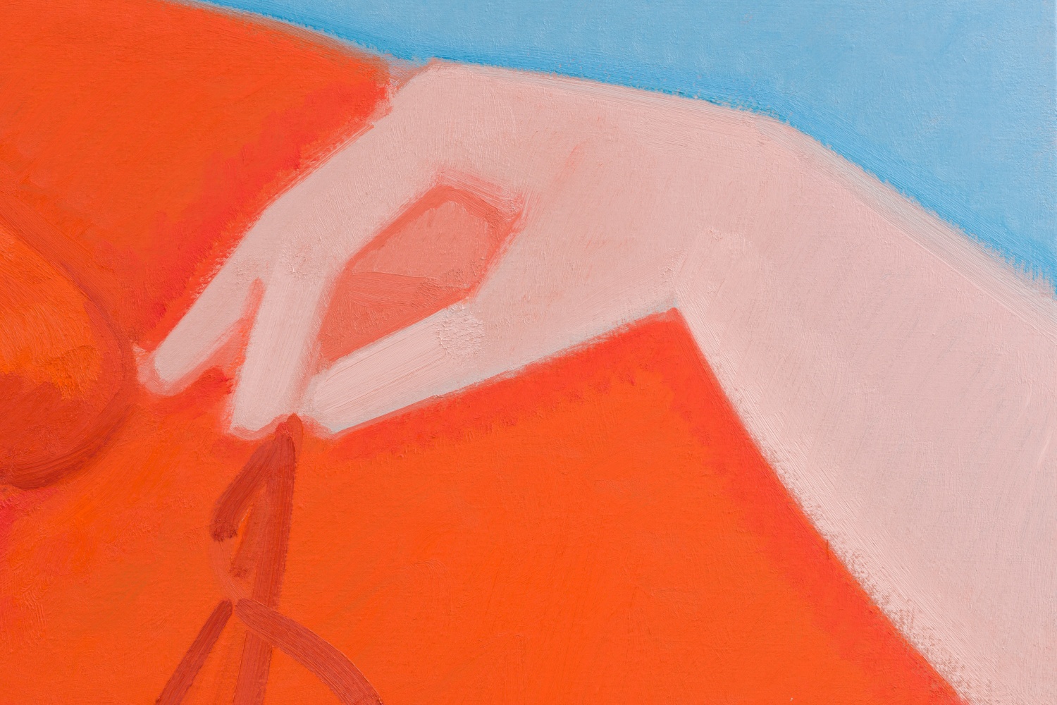 painting of two women in water by Sofia Mitsola