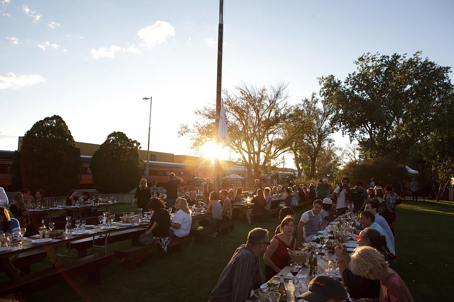 Installation view of living art installation by Doug Aitken
