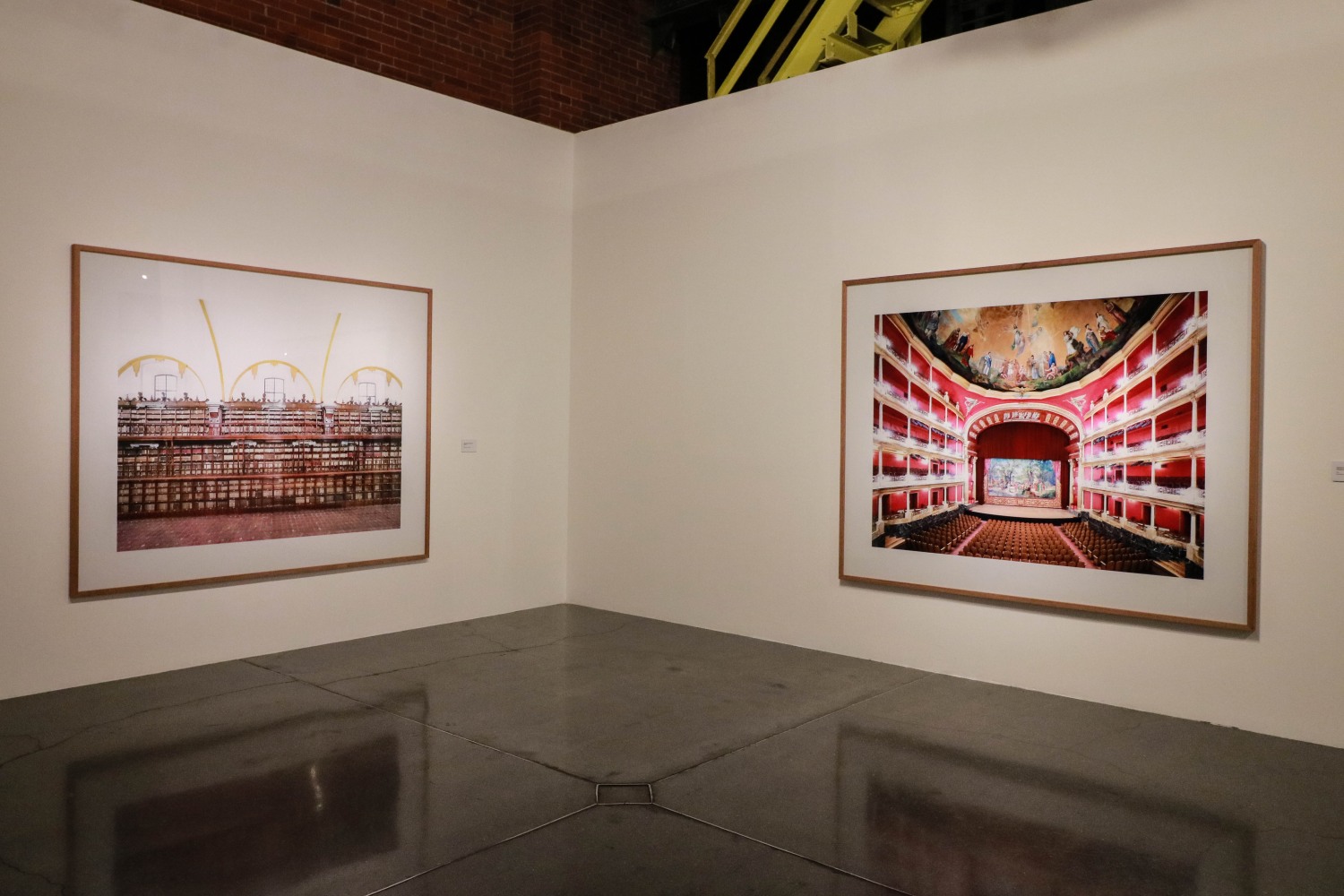 Installation view of photographs by Candida Höfer