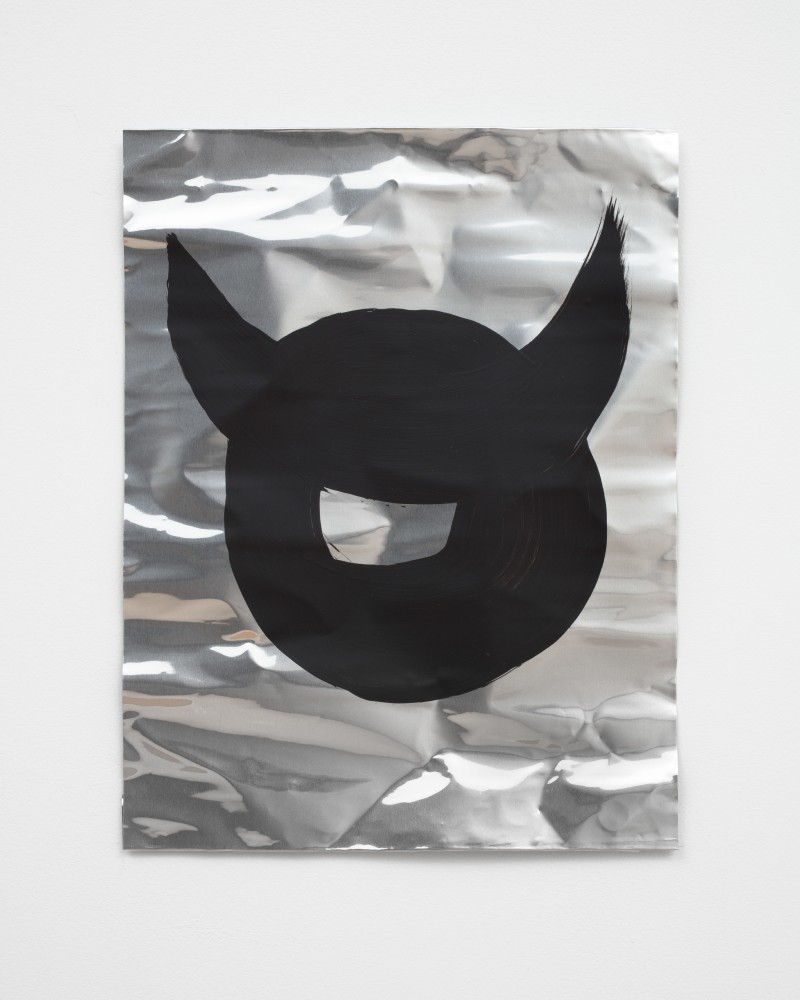 drawing of a devil on a metal plate by Sarah Ortmeyer