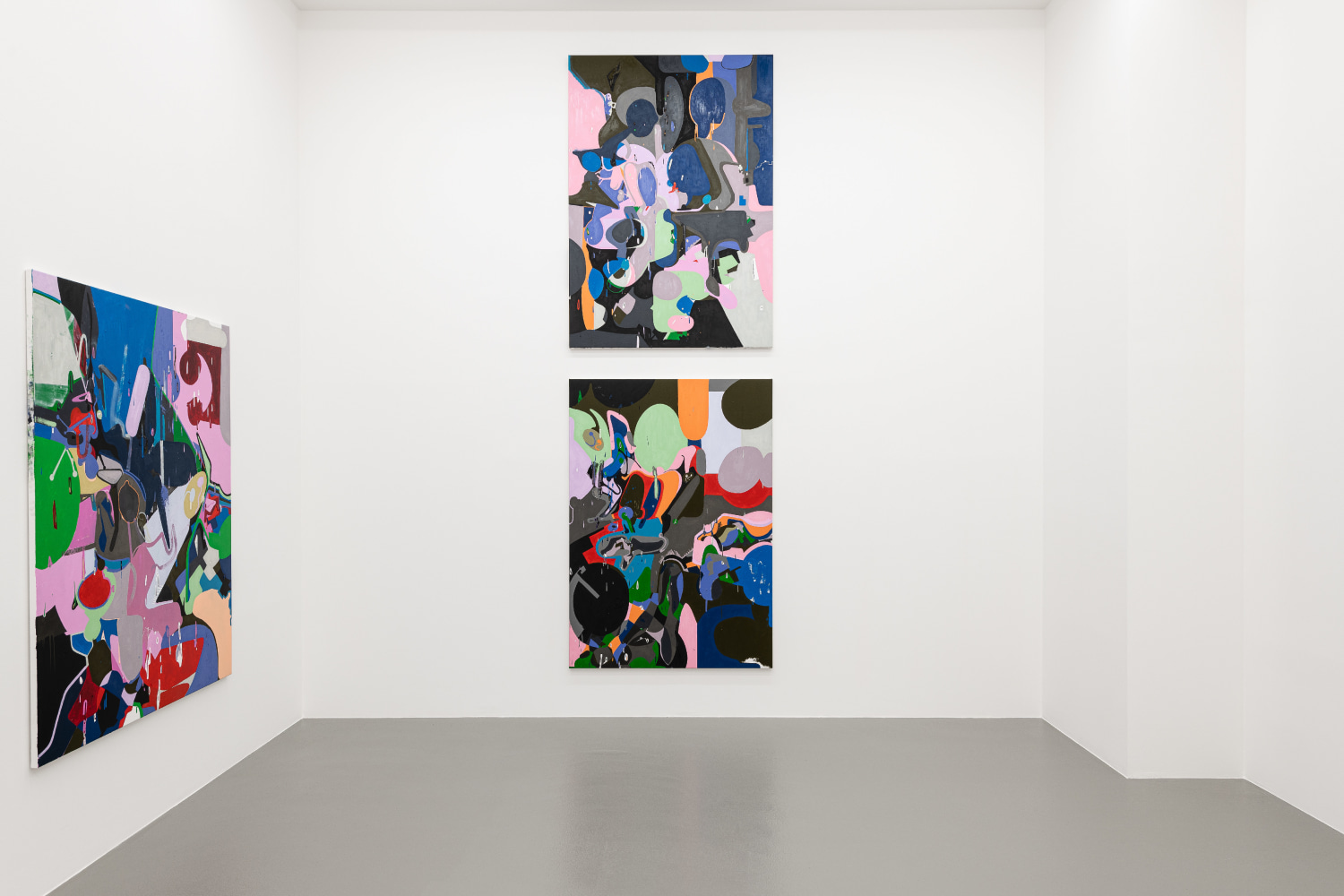 installation view of paintings and drawings by Michael Williams