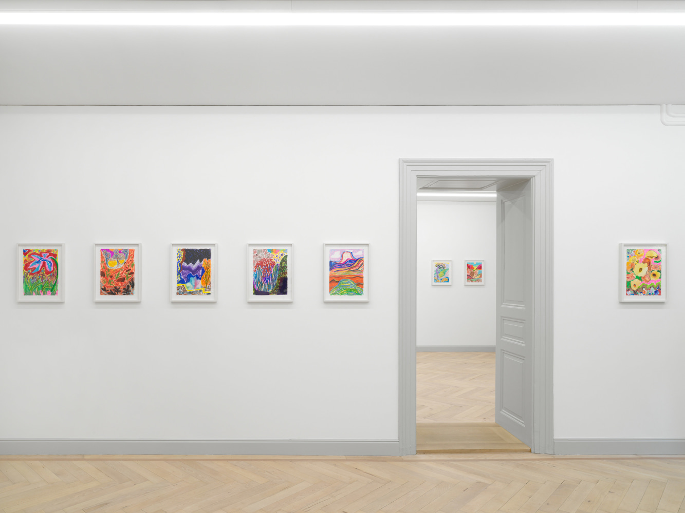 Exhibition View, Shara Hughes,&amp;nbsp;Day by Day by Day, Galerie Eva Presenhuber, Zurich, CH