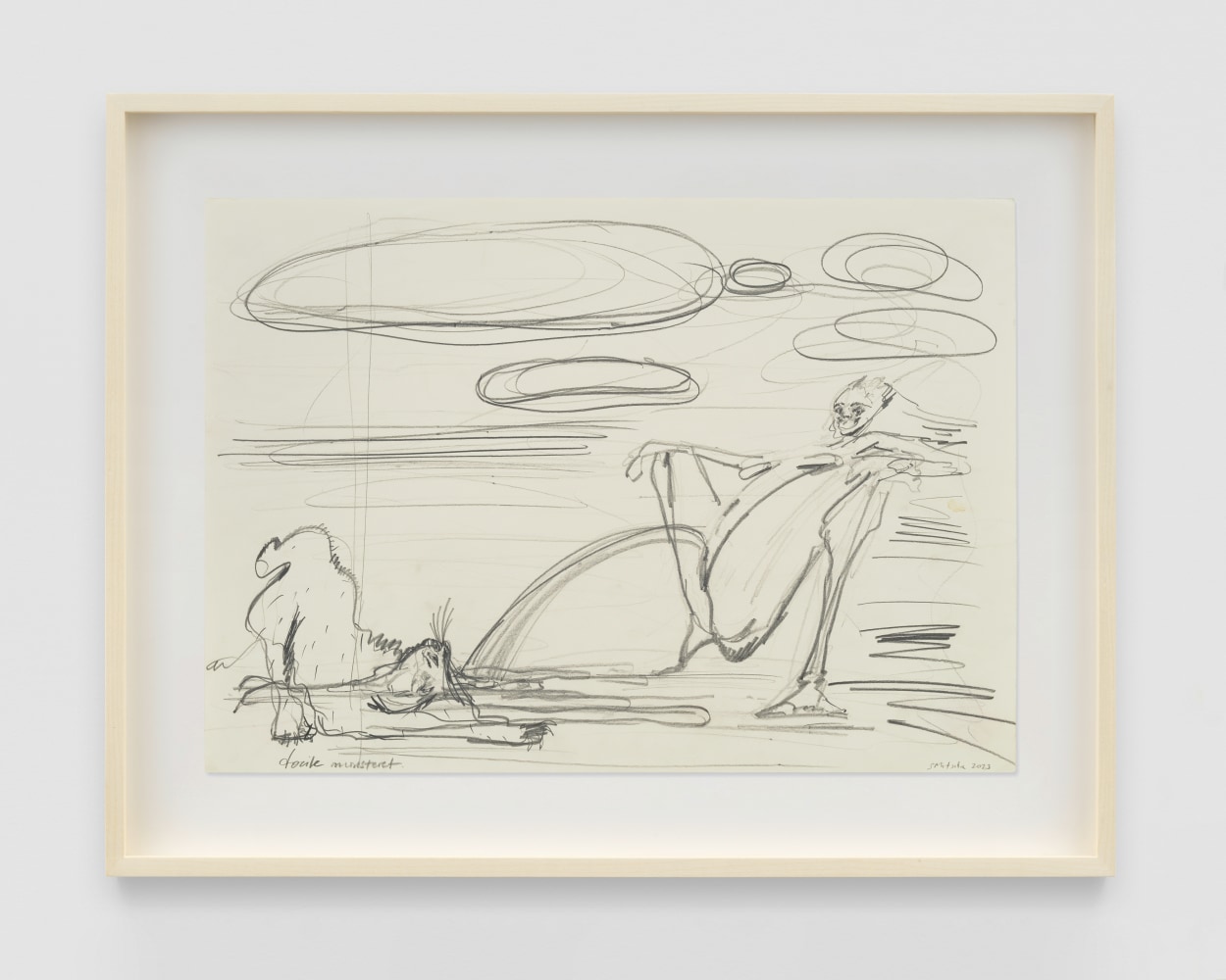 Docile Monsteret

2023

Pencil on paper

Sheet 32 x 45 cm / 12 5/8 x 17 3/4 in

Frame 43.5 x 56 cm / 17 1/8 x 22 in

&amp;copy; Sofia Mitsola