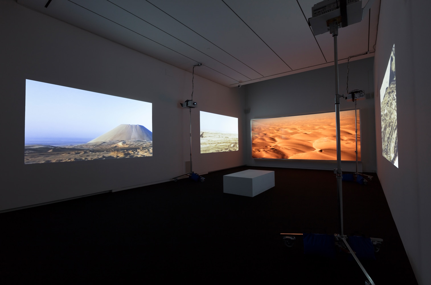 Installation view of Works by Doug Aitken