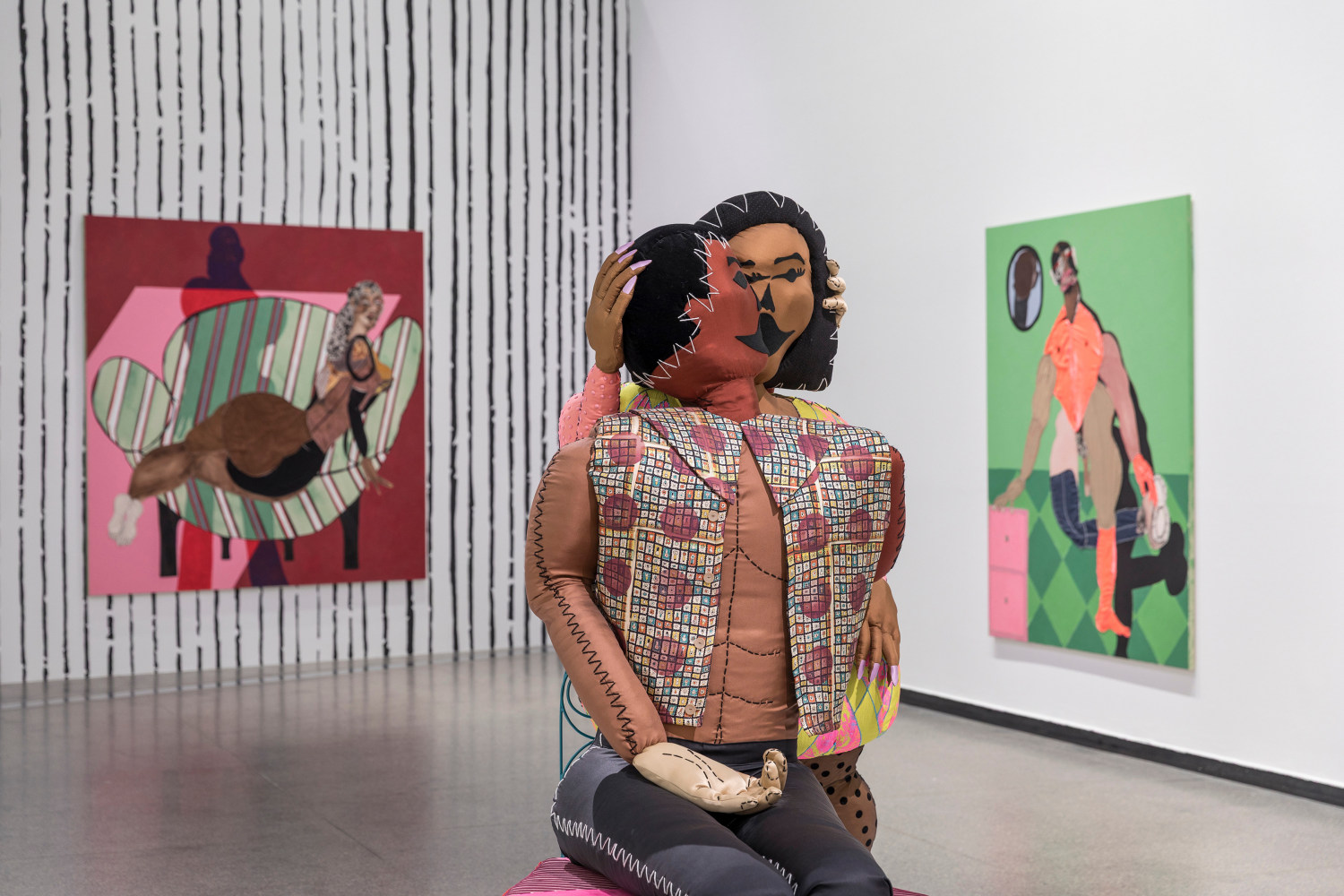 Installation view, Tschabalala Self, Skin Tight, Australian Centre for Contemporary Art, Melbourne, 2025