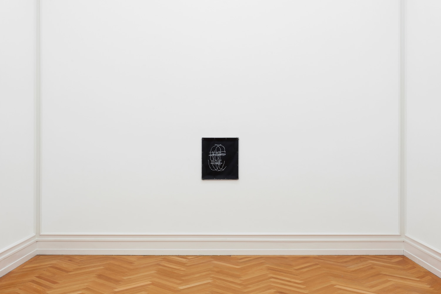 Installation views of paintings by Valentin Carron