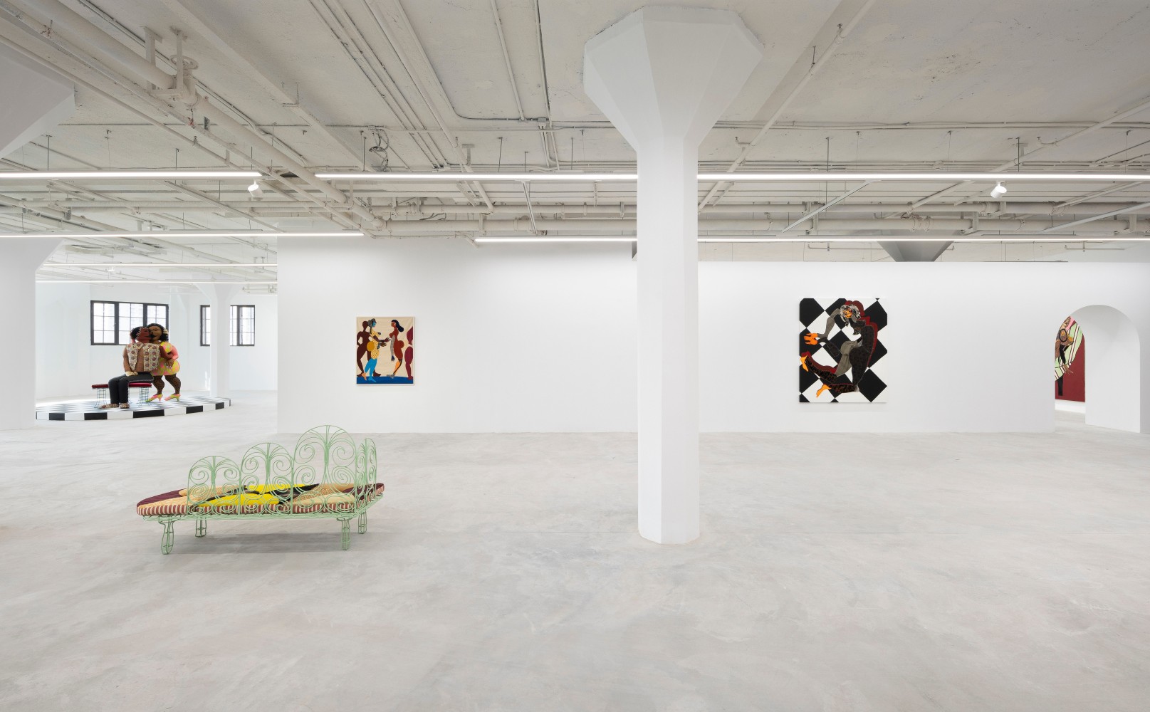 Installation view, Tschabalala Self, The Illusion of the Self, Longlati Foundation, Shanghai, 2025