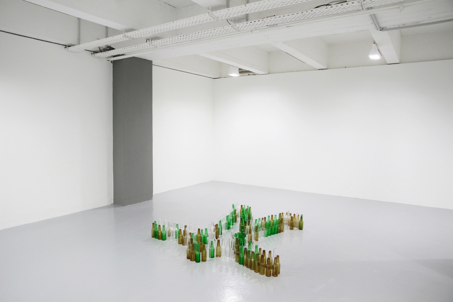 Installation view of sculptures by Valentin Carron