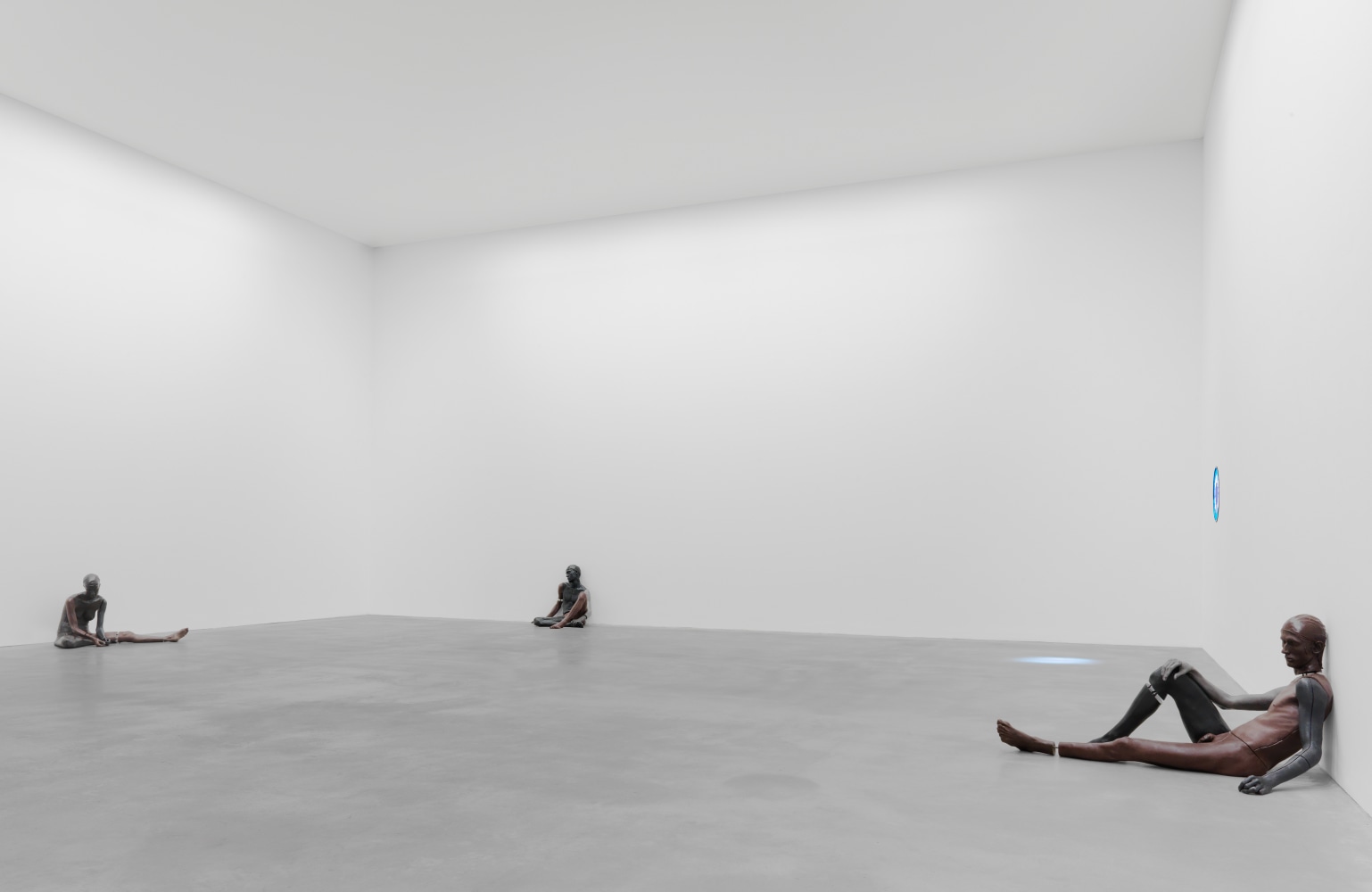 Installation view of sculptures by Ugo Rondinone