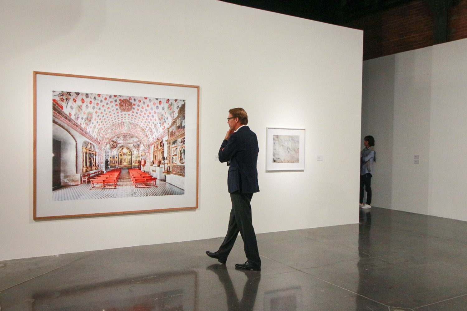 Installation view of photographs by Candida Höfer