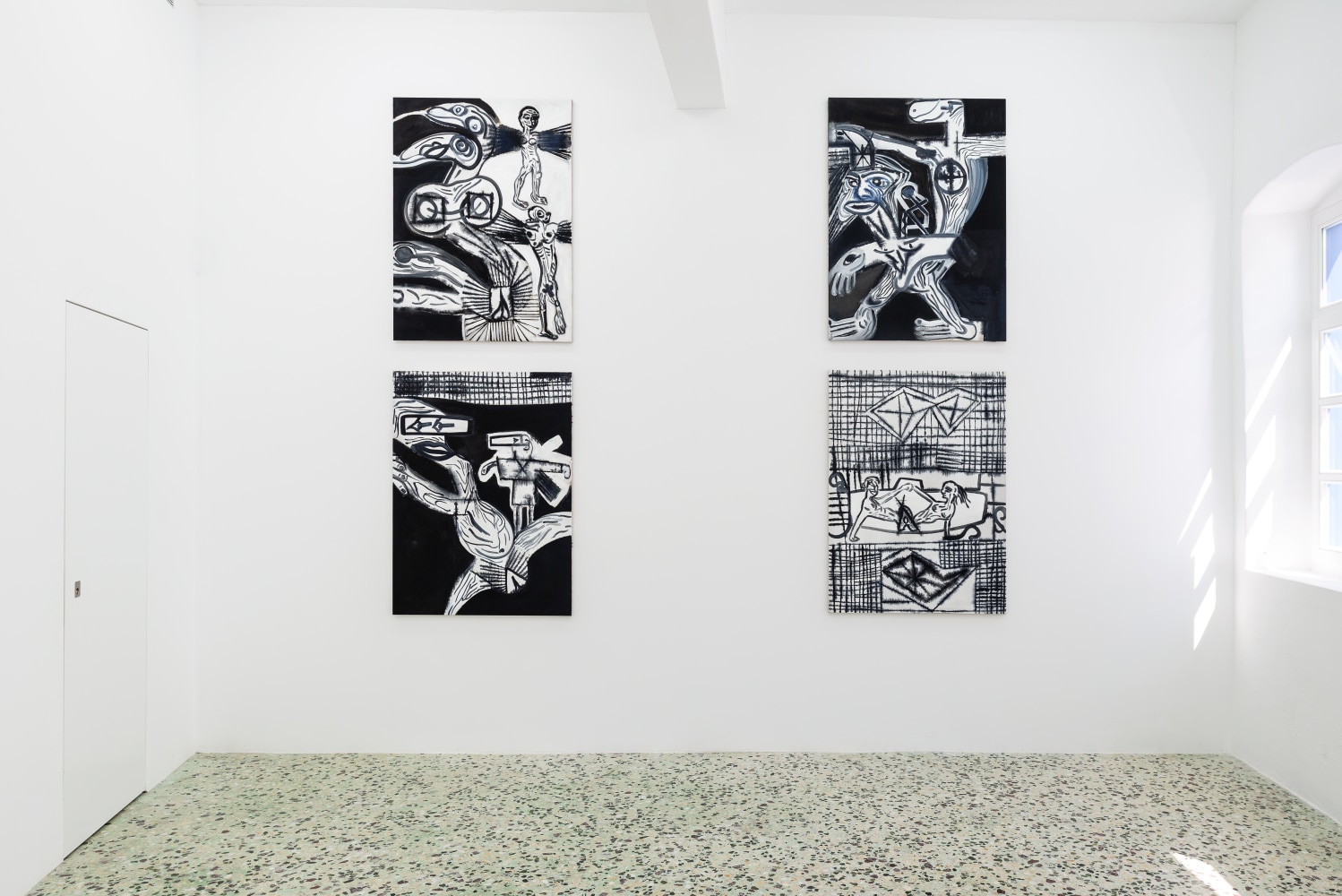 Installation view of Tobias Pils paintings exhibition
