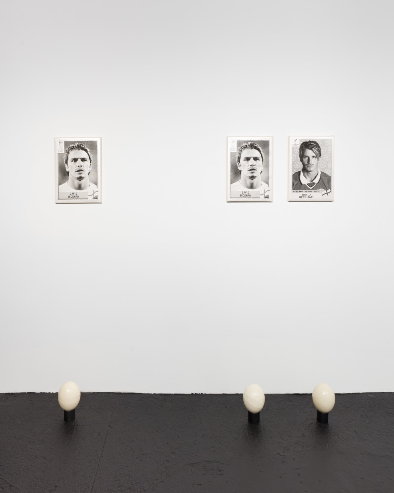 Installation view of sculptures and wall works by Sarah Ortmeyer