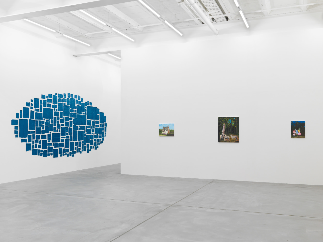 Installation view of paintings group exhibition