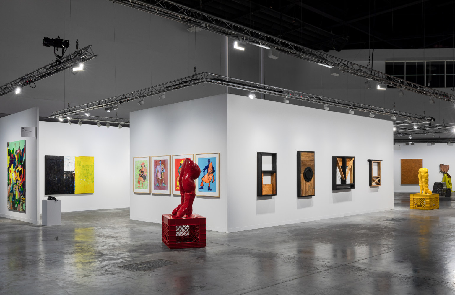 Installation view of works by various artists