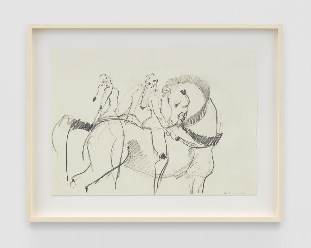 On the bit

2023

Pencil on paper

Sheet 32 x 45 cm / 12 5/8 x 17 3/4 in

Frame 43.5 x 56 cm / 17 1/8 x 22 in

&amp;copy; Sofia Mitsola