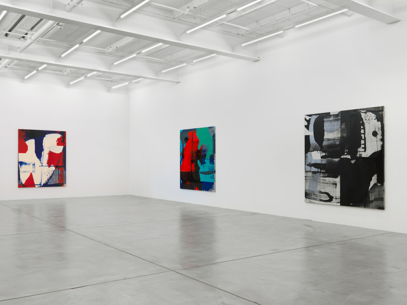Installation view of Alex Hubbard paintings exhibition