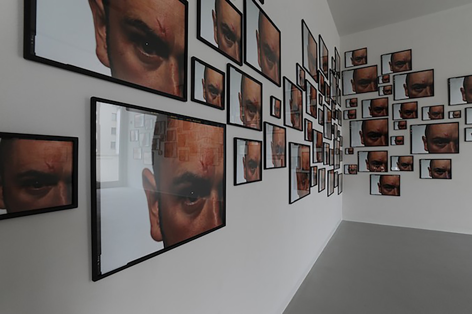 Installation view of photograph by Douglas Gordon