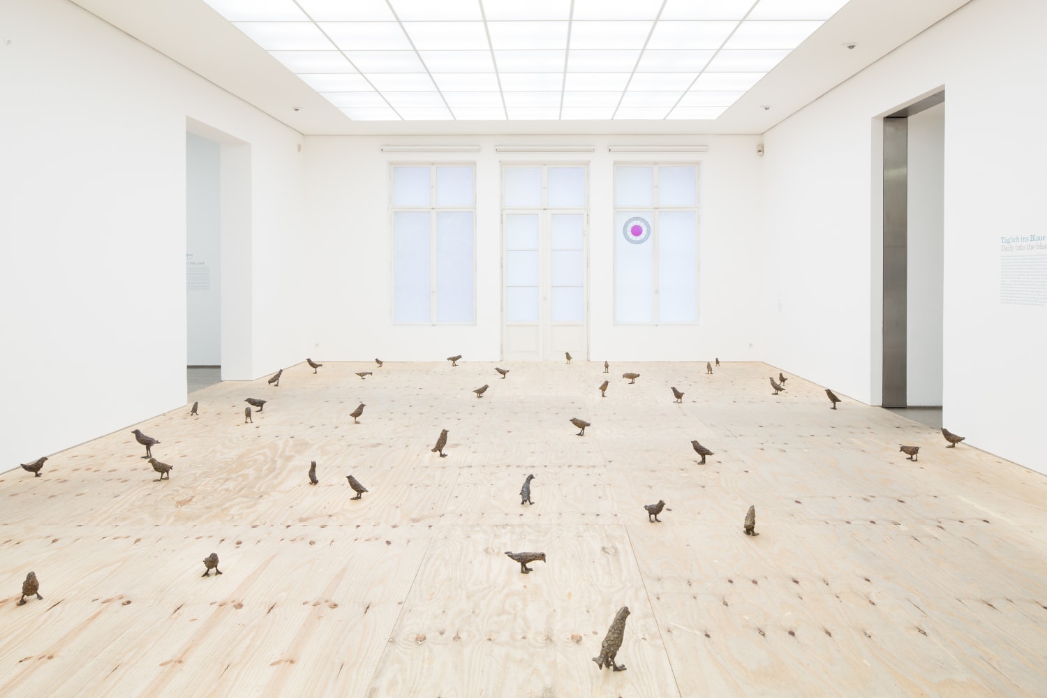 Installation view of sculptures by Ugo Rondinone