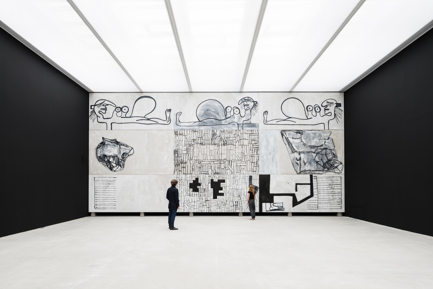 Installation view of painting by Tobias Pils